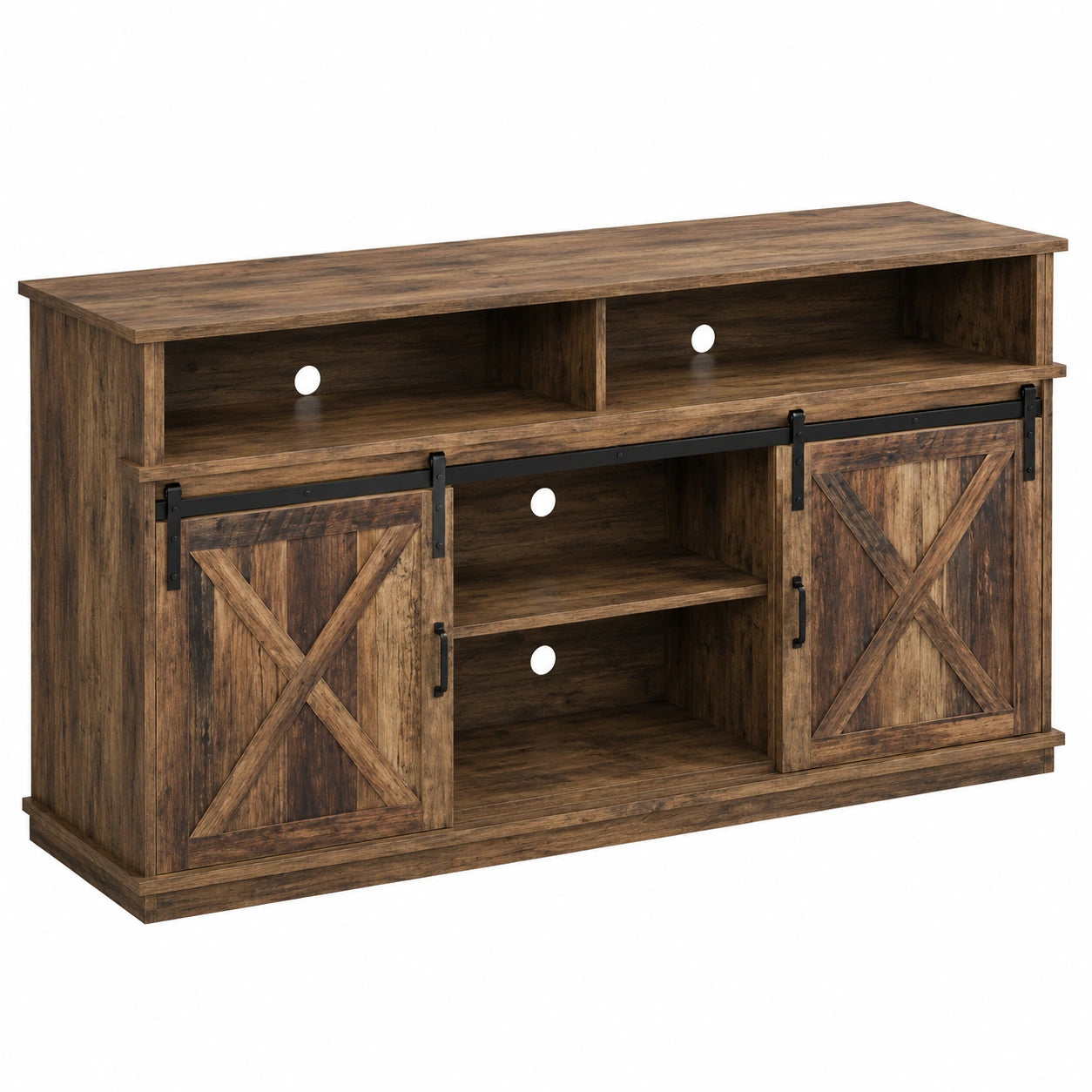 Schrank – Landhausstil, höhenverstellbar, mit Stauraum, für Wohnzimmer