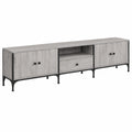 TV-Schrank – 200 cm, mit Schubladen, mit mehreren Türen, Grau