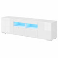 Schrank – 200 cm, moderner Stil, mit LED-Beleuchtung, mit Schubladen, für Wohnzimmer