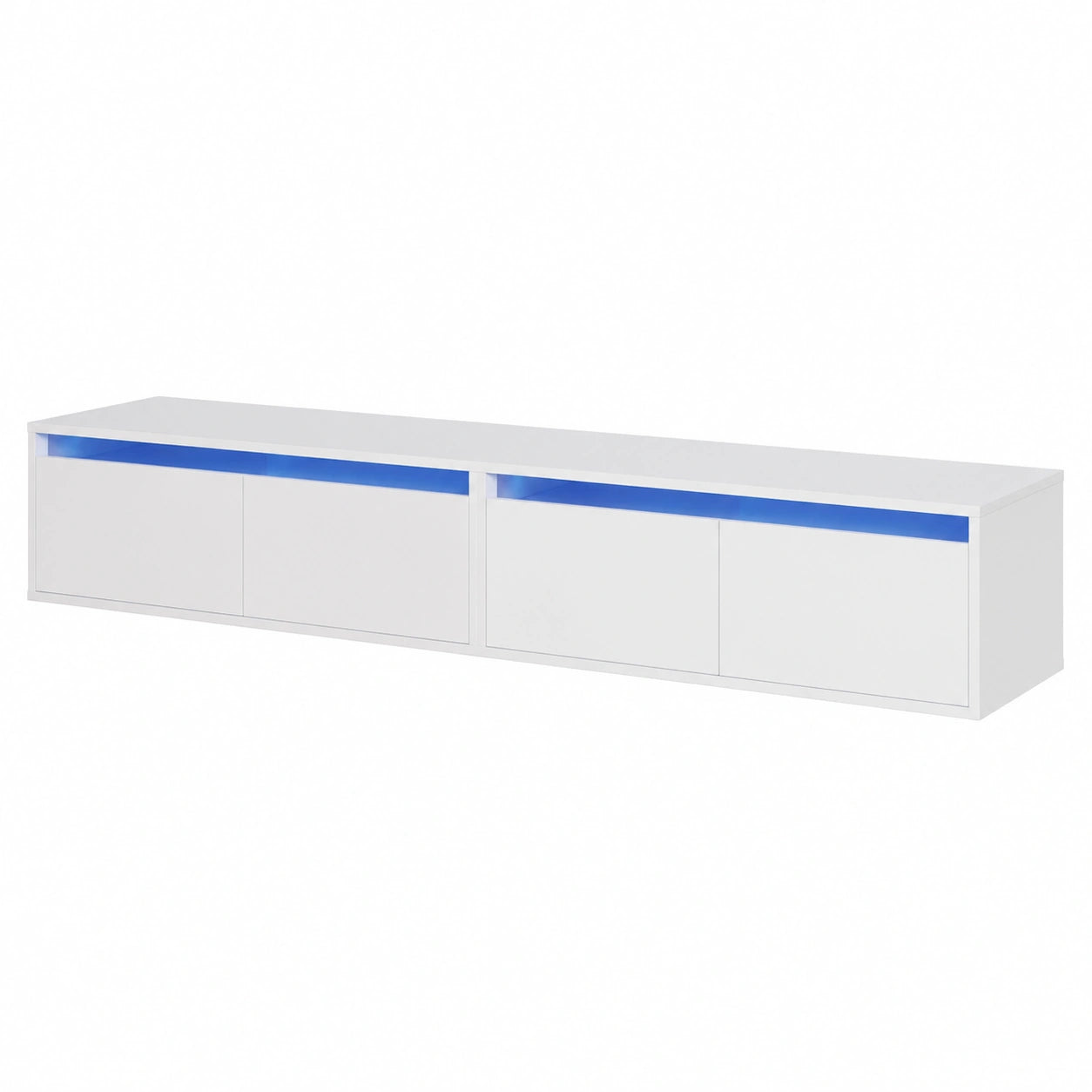 Schrank – 200 cm, mit LED-Beleuchtung, hängend, für Wohnzimmer