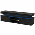 Lowboard – mit LED-Beleuchtung, Schwarz