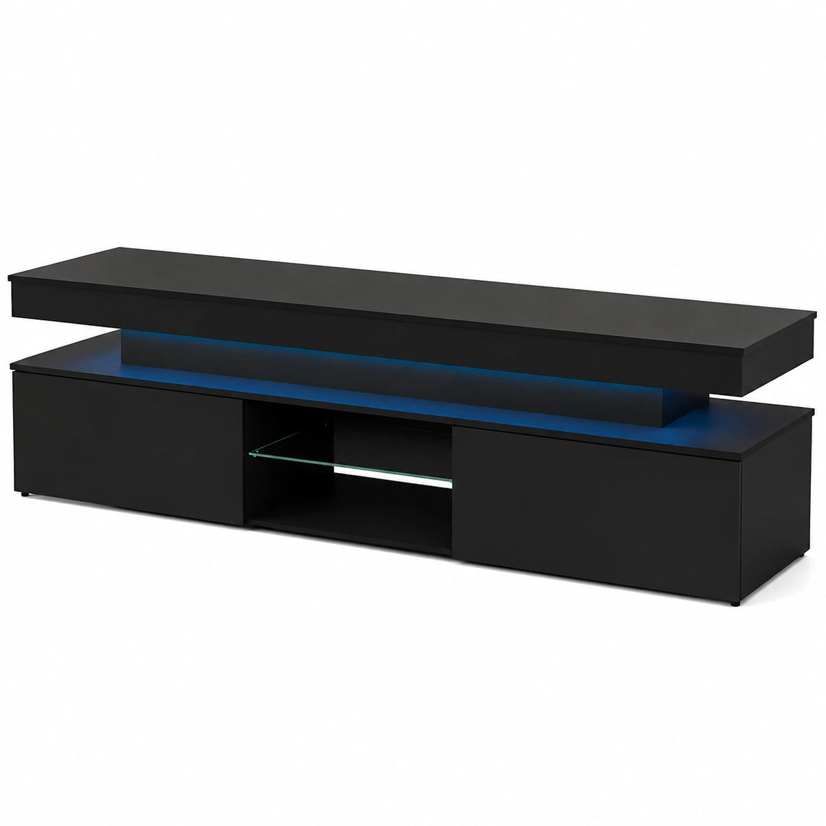 Lowboard – mit LED-Beleuchtung, Schwarz