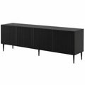 Lowboard – 200 cm, aus MDF, Schwarz, für Wohnzimmer