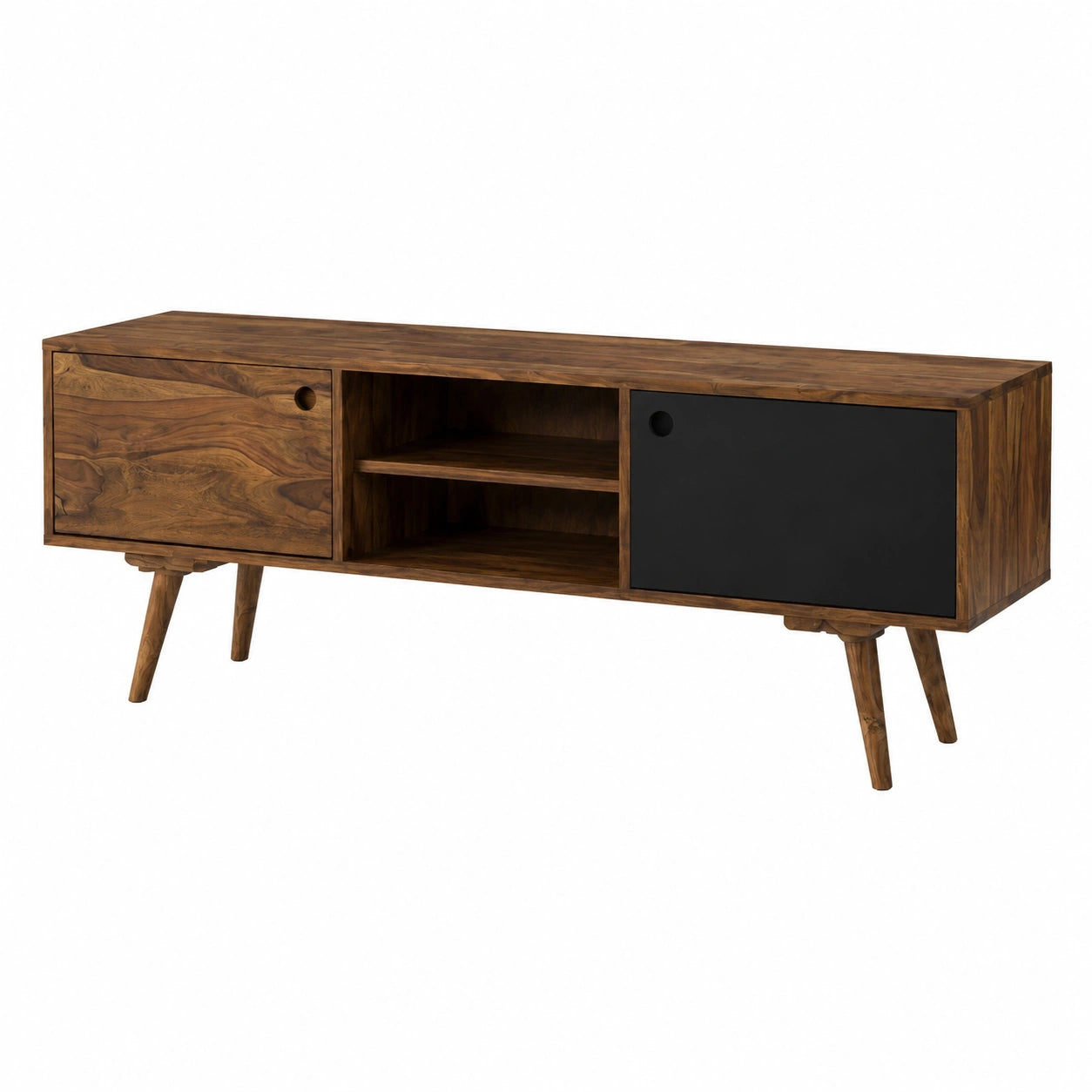 Lowboard – 140 cm, Landhausstil, mit mehreren Türen, aus Holz