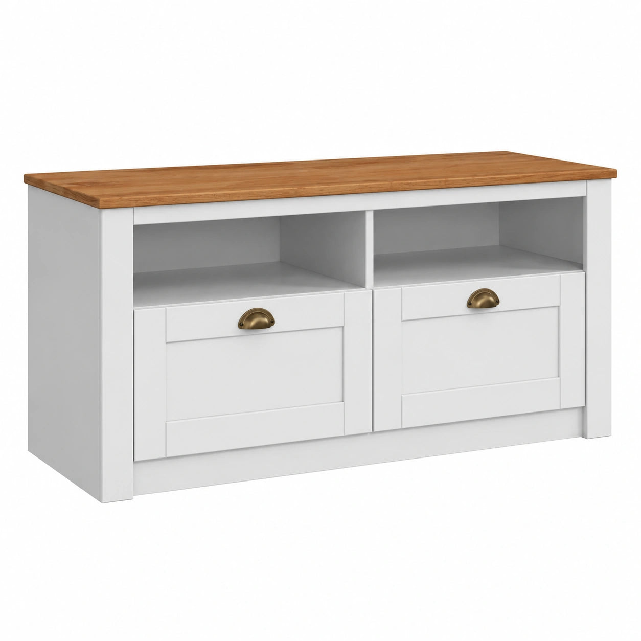 Lowboard – Landhausstil, mit Schubladen, aus Kiefernholz, Braun