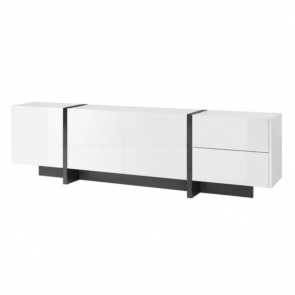 Schrank – 190 × 35 × 45 cm, moderner Stil, mit Stauraum, mit Schubladen, für Esszimmer und Wohnzimmer