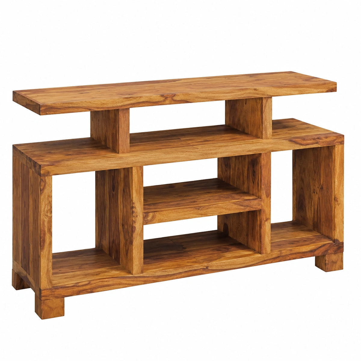 Sideboard – 115 × 76 × 40 cm, Landhausstil, aus Massivholz und Holz, Braun