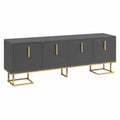 Schrank – 170 × 40 × 45.5 cm, mit Schubladen, Grau