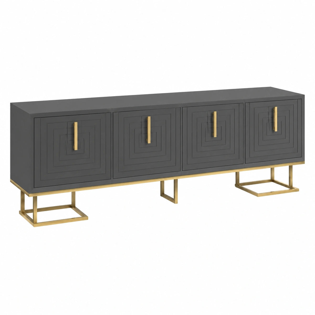 Schrank – 170 × 40 × 45.5 cm, mit Schubladen, Grau