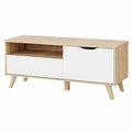 Schrank – 124,4 cm, mit Schubladen, aus Holzwerkstoff und Eichenholz