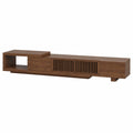 TV-Schrank – 198 cm, moderner Stil, ausziehbar, mit Stauraum, Walnuss, für Wohnzimmer und Schlafzimmer